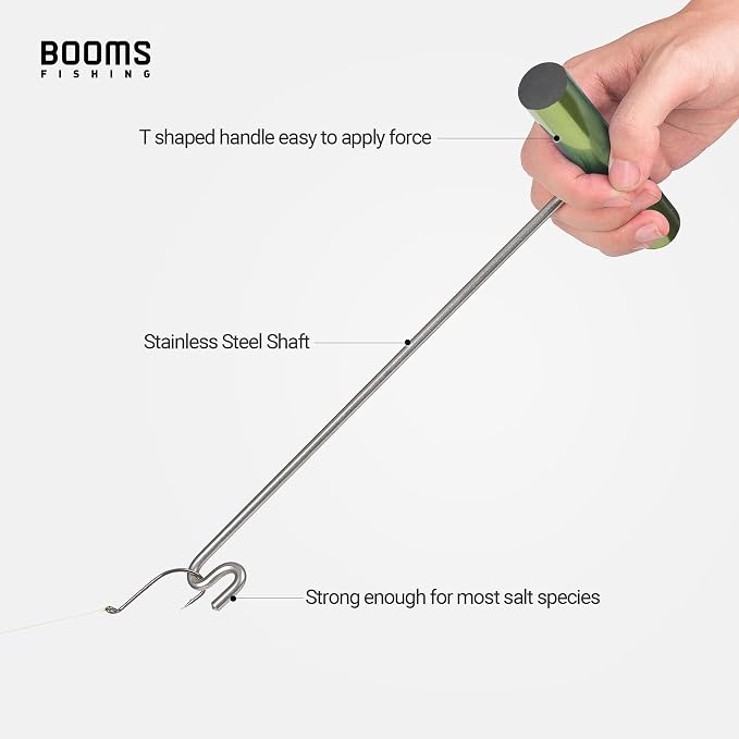 Booms Fishing R08 Fishing Hook Remover Tools Saltwater Dehooker Shark Hook Remover 10 inches
