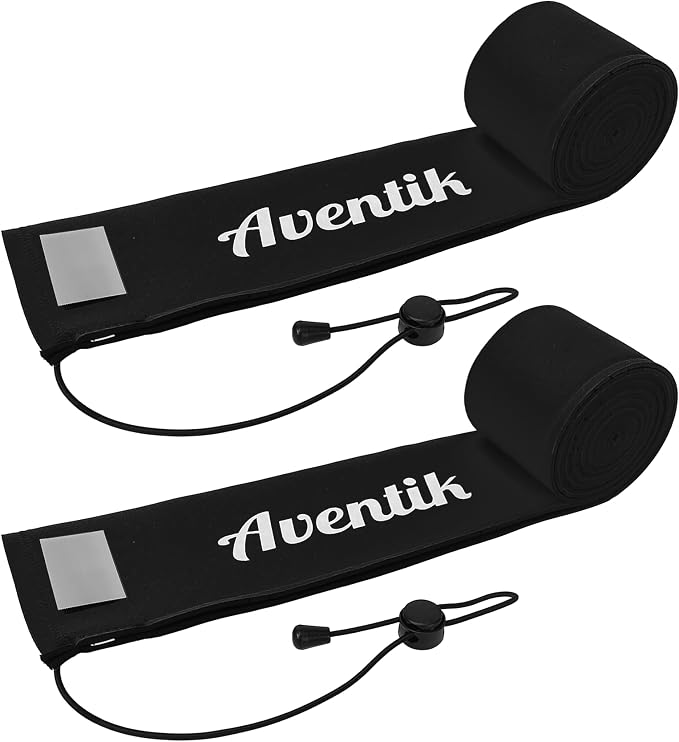 Aventik Lightproof Neoprene Rod Sleeve – Protective Fishing Rod Sock Cover with Hanging Loop & Adjustable Lanyard for Casting, Spinning & Trolling Rods