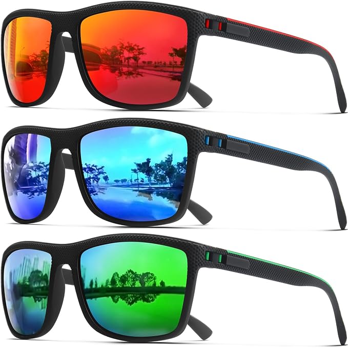 Polarized Sunglasses for Men, UV Protection Lightweight Sun Glasses for Driving Fishing Golf