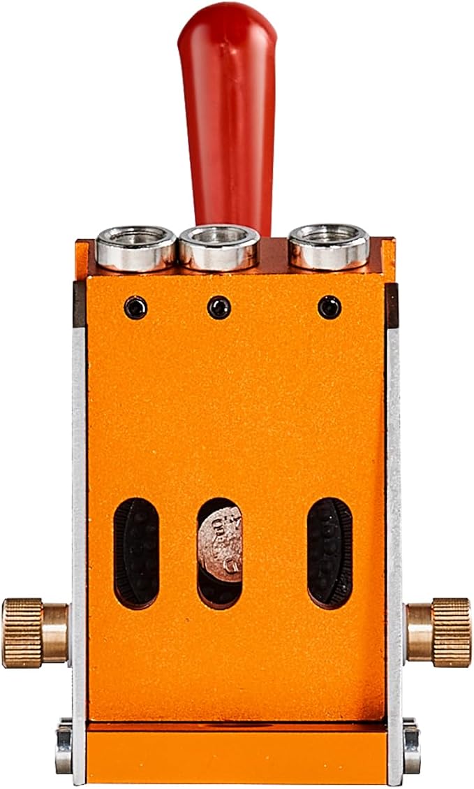 VEVOR Pocket Hole Jig Kit, Adjustable and Easy to Use Pocket Hole Jig System with Step Drills, Wrenches, Drill Stop Rings, Screws and Square Drive Bits, Dual Scale Marks, for DIY Carpentry Projects