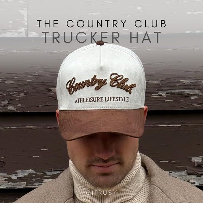 Vintage Western Trucker Hat | Men & Women | Country Cute Caps for Cowgirls Cowboys | Camo Denim Embroidered Cotton | Snapback