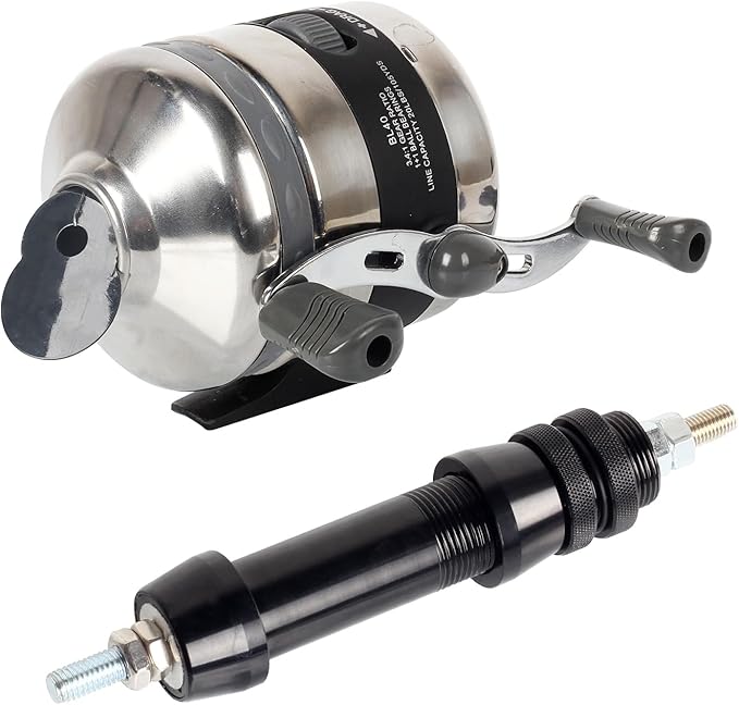 Bowfishing Reel with Fishing Reel Seat Left and Right Reversible Handle,for Compound Bow and Recurve Bow