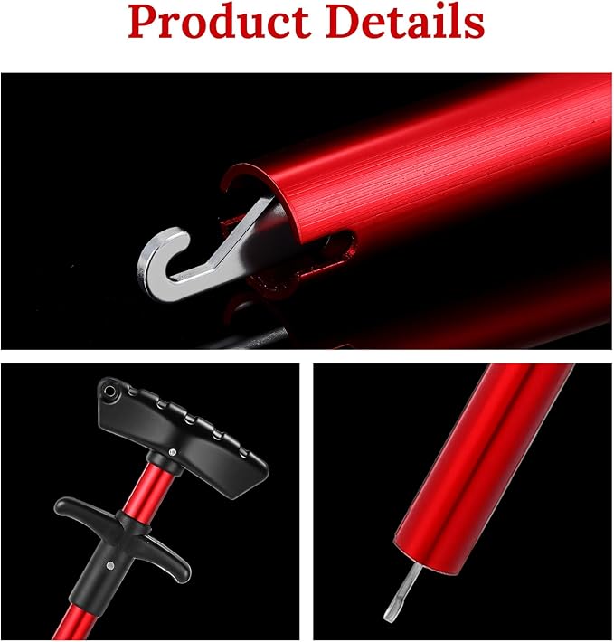 2 Pack Fish Hook Remover Tool, 10 Inch Hook Remover Tool Fishing(Red)