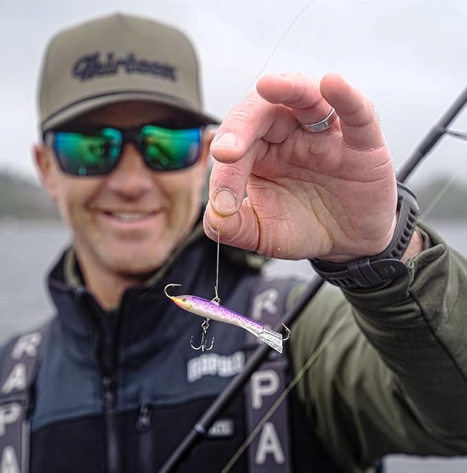 Rapala Vertical Jigging Rap – Ice Fishing Jigging Lure – Walleye Pike and Perch Jig – 4-3/8", Purple Shades