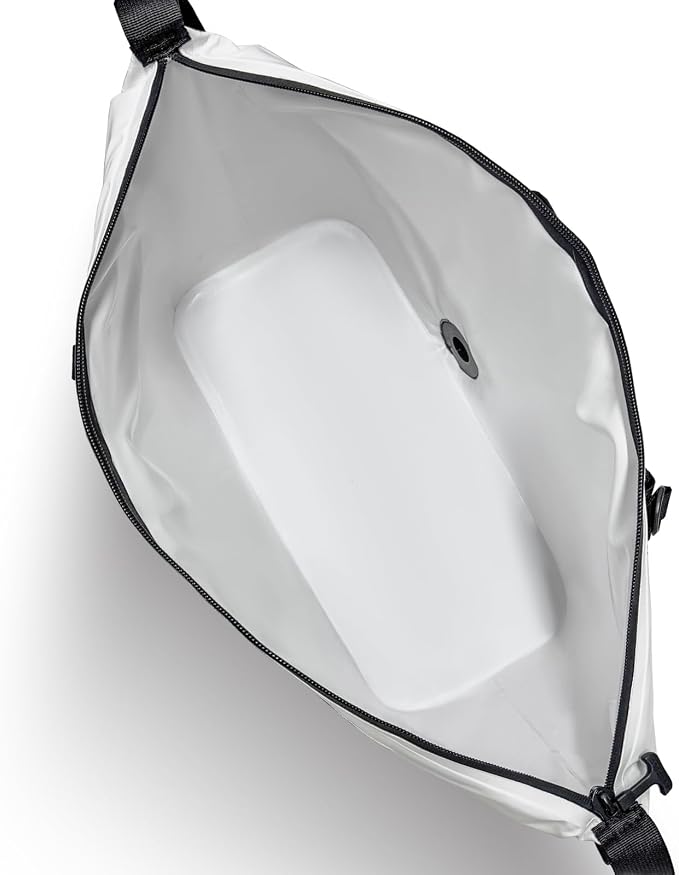 Buffalo Gear Fish Cooler Bag – 37Qt Seamless Insulation Fish Kill Bag, Keeps Ice Cold Up to 36 Hours, Foldable & Waterproof with Rod Attachment Straps & Gear Loops, White
