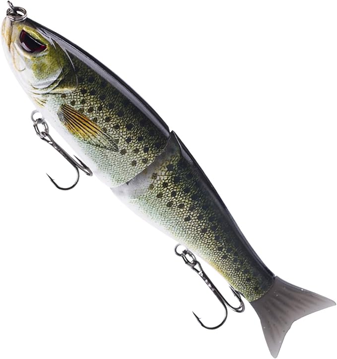 Glide Bait, Slow Sinking Swimbait, Topwater Hard Lures for Bass Catfish,Pike Perch, Freshwater or Saltwater