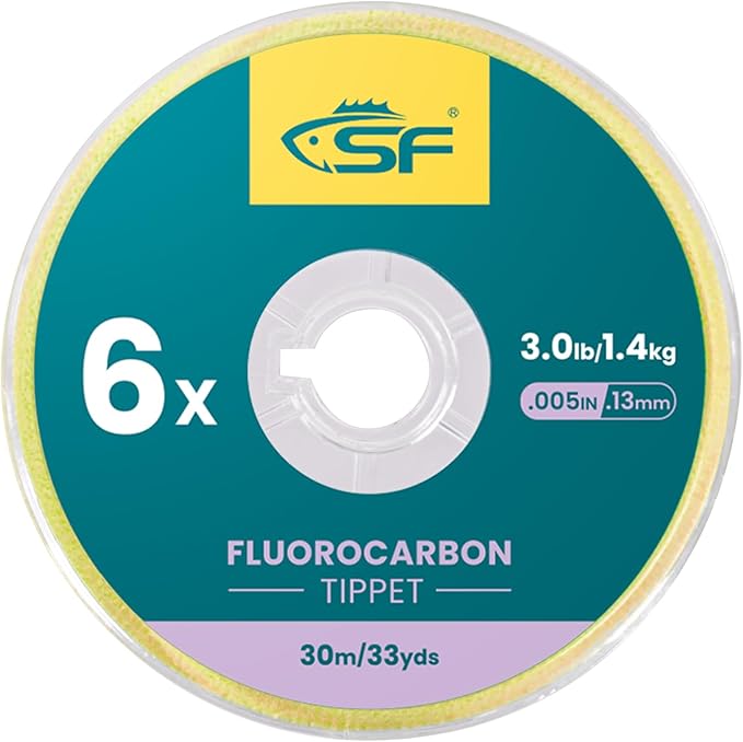 SF Clear Fluorocarbon Tippet Line Fly Fishing Tippets Leaders Trout 75M 100M 0X 1X 2X 3X 4X 5X 6X 7X