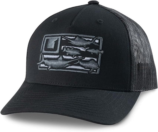 HUK Men's Mesh Trucker Snapback Hat | Anti-Glare Fishing Hat