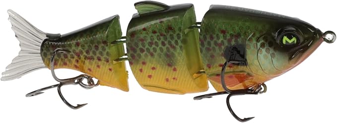 Lew's MachShad Fishing Lure, Lipless Jointed Swimbait, Realistic Swimming Action, Slow Sinking, Size 4 Mustad KVD Elite Short Triple Grip Treble Hooks