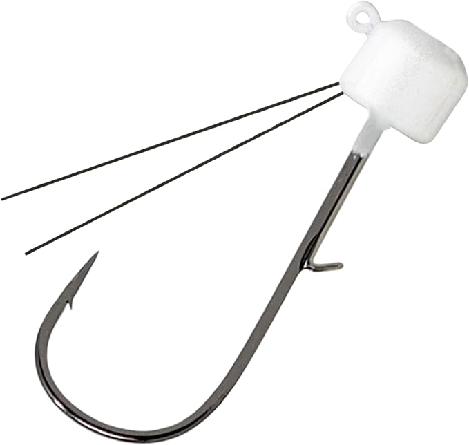Reaction Tackle Tungsten Mushroom Head Jig Heads, Ned Rig Shroom Jigs for Finesse Bass Fishing, Stand Up Bait with Weedless and EWG Hook Options (5-Pack)
