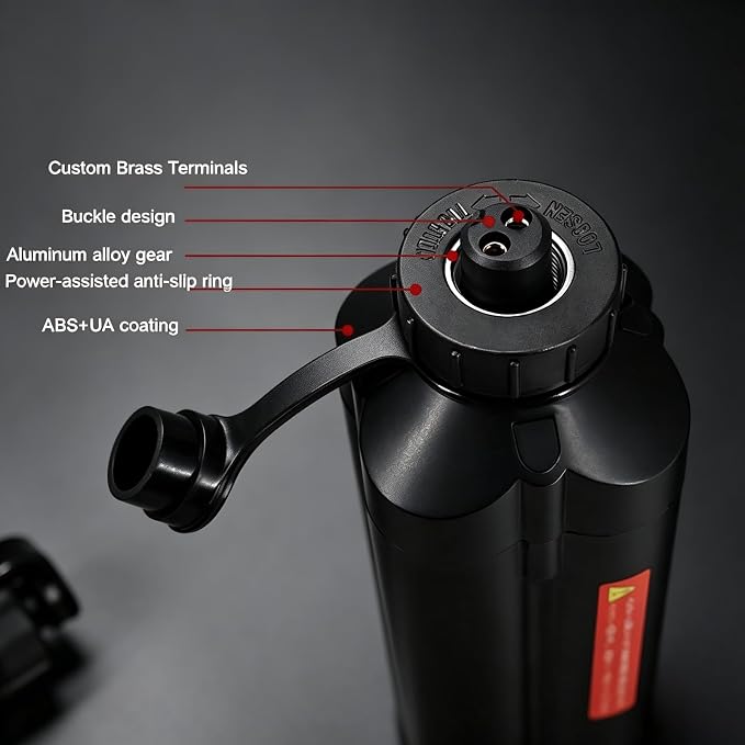 Mini Electric Reel Battery, 14.8V 10000mAh, Aluminum Alloy Rustproof Case, Compatible with Daiwa and Shimano Electric Fishing Reels