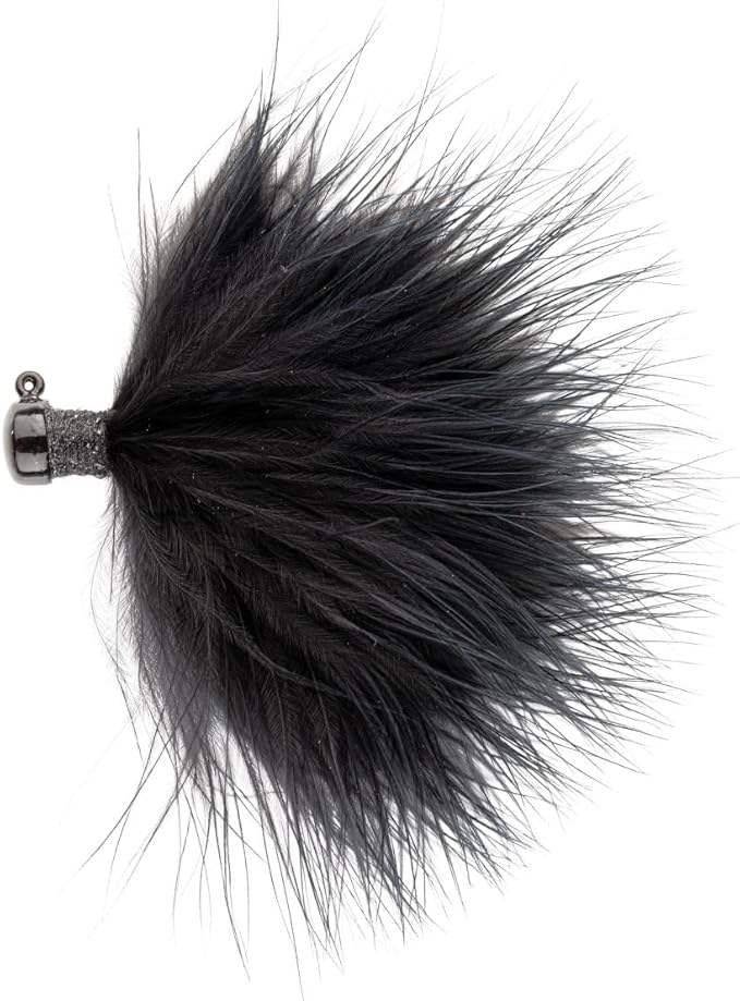 Northland Tackle Marabou JIG / 20.75" / 1/8 OZ - #1 HK / 2 Pack/Black
