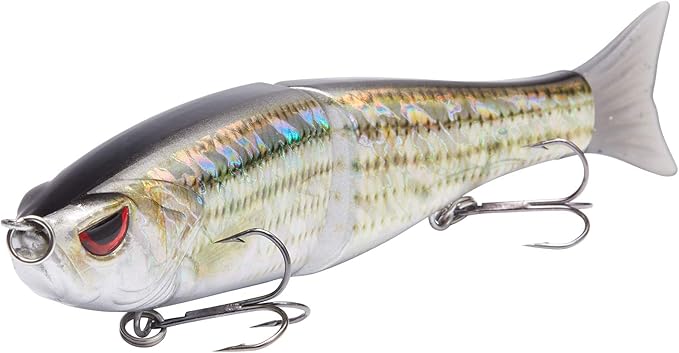 Bassdash SwimShad Glide Baits Jointed Swimbait Bass Pike Salmon Trout Muskie Fishing Lure,3-Pack