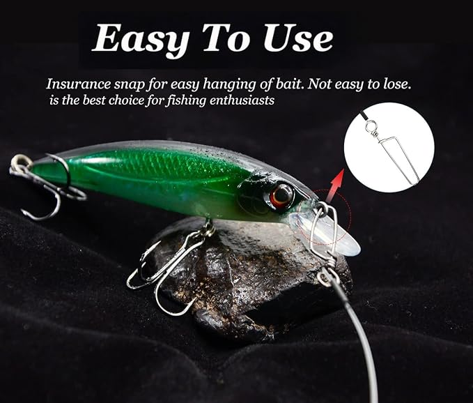 Fluorocarbon Fishing Leader,20LB-80LB Fluorocarbon Leaders for Saltwater Freshwater,100% Fluorocarbon Leaders Line with Swivels and Snap…