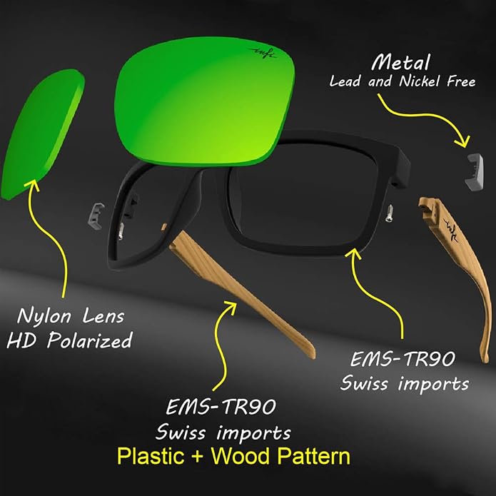 INFI Fishing Polarized Sunglasses for Men Driving Running Mirrored Glasses UV400 Protectiont