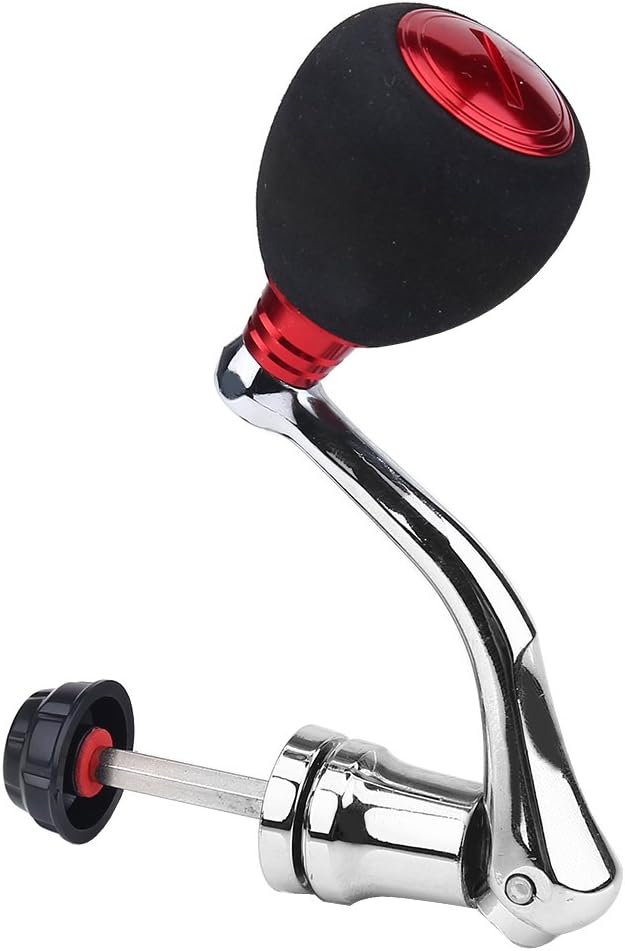 Tbest Fishing Spinning Reel Handle Metal Rocker Arm Reel Replacement Power Handle Grip