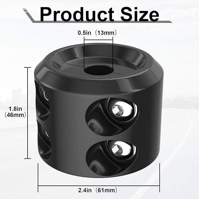 BFXM Winch Stopper for Cable, Rubber Winch Cable Stopper with Allen Wrench to Protect Winch Rope from Wear and Tear, Winch Accessories for ATV, UTV, Truck (Black)