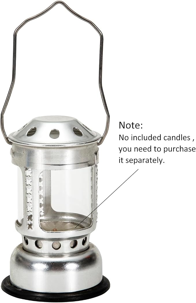 Portable Candle Lantern Night Fishing ing Outdoor Camping Aluminium Alloy Candle Lamp