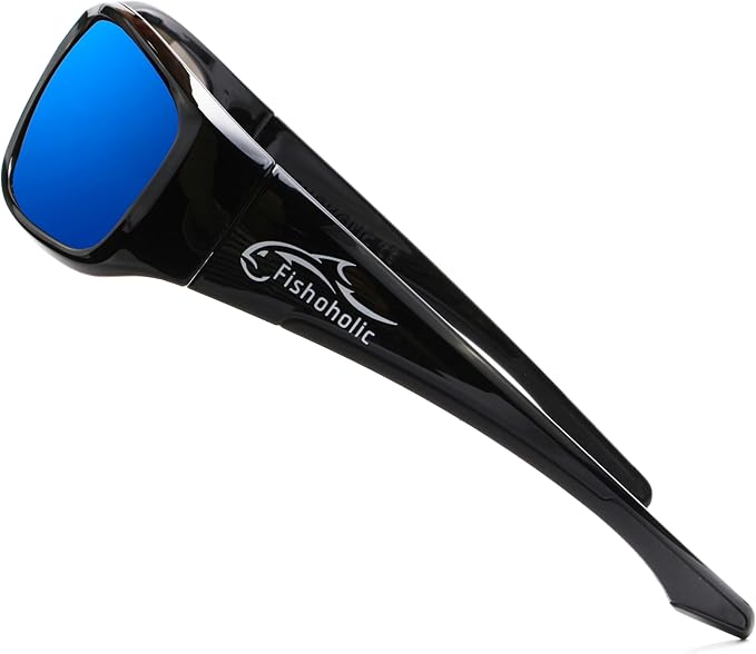 Fishoholic Pro Series Polarized Fishing Sunglasses with Rubber - UV400 Sun Protection Fishing Gift