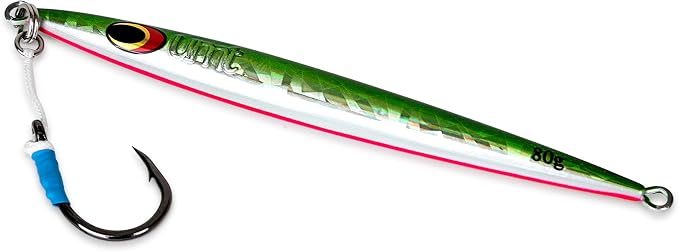 UMT Sand EEL 80g Offshore Fishing Jigs - Multi Species. Packs: 1, 5, 10. Green, Pink. Pro-Grade.