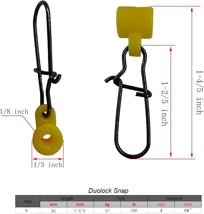 25/50/100 PCS Fishing Line Sinker Slides Duo Lock Snaps High Strength Stainless Steel Sinker Slider Swivel Snap Kit Fishing Tackle