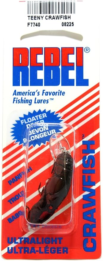 Rebel Lures Original Realistic Crawfish Crankbait Fishing Lure
