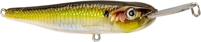 Strike King (HCEV70-864) Evader 70 Fishing Lure, Multi-Functional Hard Bait, Metal Lip, Evasive Action, 2 3/4-Inches, 1/4-Ounce, Size 10 Treble Hooks, Ghost Herring