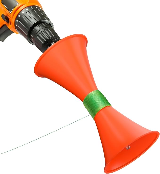 Power Drill Fishing Line Stripper & Spooler Tool, Fast Line Removal & Rewinding, Tangle-Free Line Management, Aluminum & Stainless Steel, Compact Portable Design for Fishing Reels & More