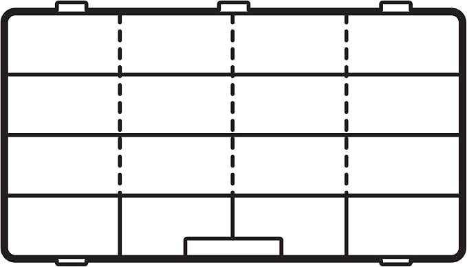 Flambeau Outdoors 7004R Tuff Tainer, Fishing Tackle Tray Box, Includes [9] Zerust Dividers, 16 Compartments - 16.5" x 9.75" x 3.25"