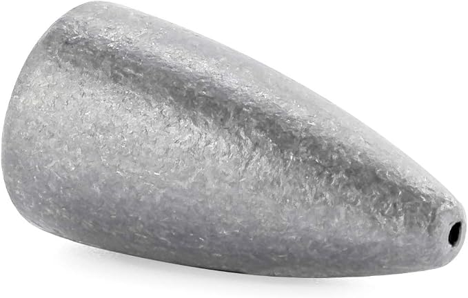 Dr.Fish 50 Pack Bullet Fishing Sinkers Worm Weights Lead Fishing Weights Bass Fishing Sinker Freshwater Texas Carolina Rig Punch Shot