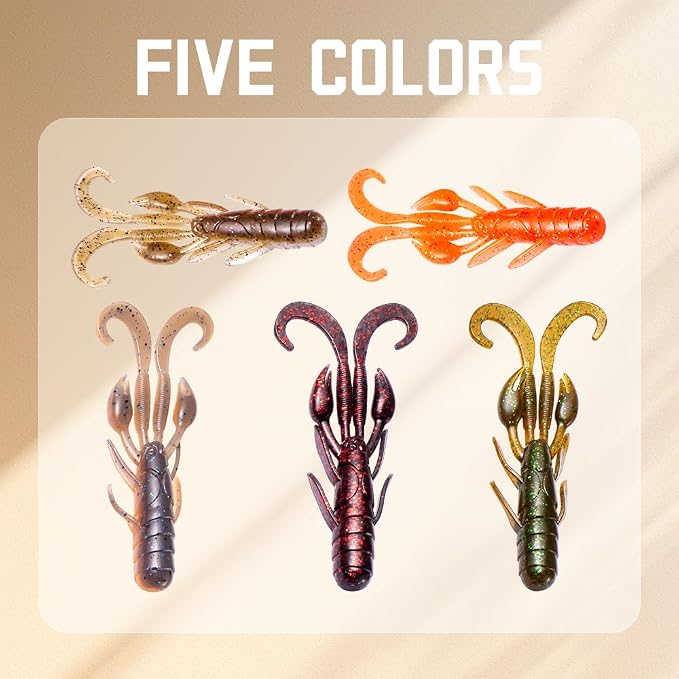 SOLOKING Soft Plastic Fishing Lures - Second Generation Evolved Bait with Natural Shrimp Oil, Salt Injection Technology, Super Elastic Imported PCV Material - Laser Reflector & Submarine Modeling