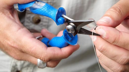 CUDA 5.25" Titanium Bonded Mini Snips Compact Durable Fishing Braid, Mono & Fluorocarbon Cutter for Saltwater & Freshwater Use with Internal Spring
