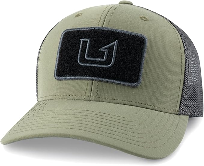 HUK Men's Mesh Trucker Snapback Hat | Anti-Glare Fishing Hat