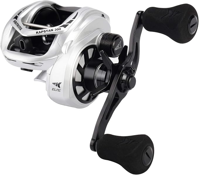 KastKing Kapstan Elite 300 Baitcasting Fishing Reel, Low Profile, Large Capacity Casting Reel, Graphite Frame, 35 lbs. Drag 5.4:1 Ratio, 8+1 Double Shielded/SS BB Centrifugal Braking