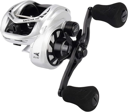 KastKing Kapstan Elite 300 Baitcasting Fishing Reel, Low Profile, Large Capacity Casting Reel, Graphite Frame, 35 lbs. Drag 5.4:1 Ratio, 8+1 Double Shielded/SS BB Centrifugal Braking