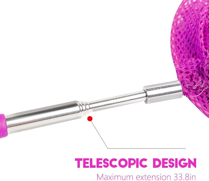 TSYAN Telescopic Butterfly Net, Perfect for Catching Bugs Insect Small Fish,Outdoor Tools Colorful Extendable up to 34" for Kids (6Pack)