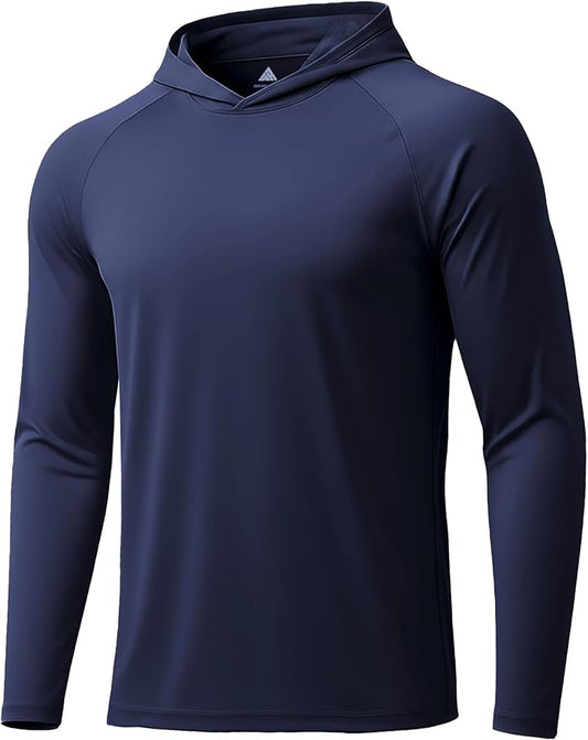 ZITY 3 Pack Men's Sun Protection Hoodie Shirt Fishing Shirts for Men UPF 50+ Long Sleeve Shirt Lightweight Rash Guard
