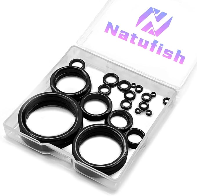 Fishing Rod Eyelet Repair Kit 28Pcs/50Pcs Fishing Ceramic Rings Replacement Set,14 Sizes Fishing Pole Rod Tip Eyes Repair Accessories