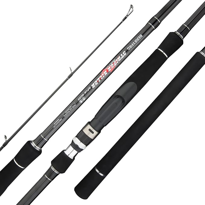 BERRYPRO Light Surf Spinning Rod Striper Fishing Rod Striped Bass surf Rod (9'/9'6''/10'6''/11'/12')