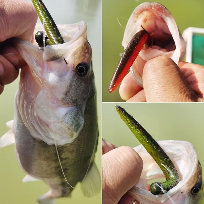 Ned-Rig-Kit-Finesse-Baits-Soft-Plastic-Worms-Fising-Lure for Bass Stick Swimbait Minnow Crawfish Lures Shroom Ned Jig Head Kit