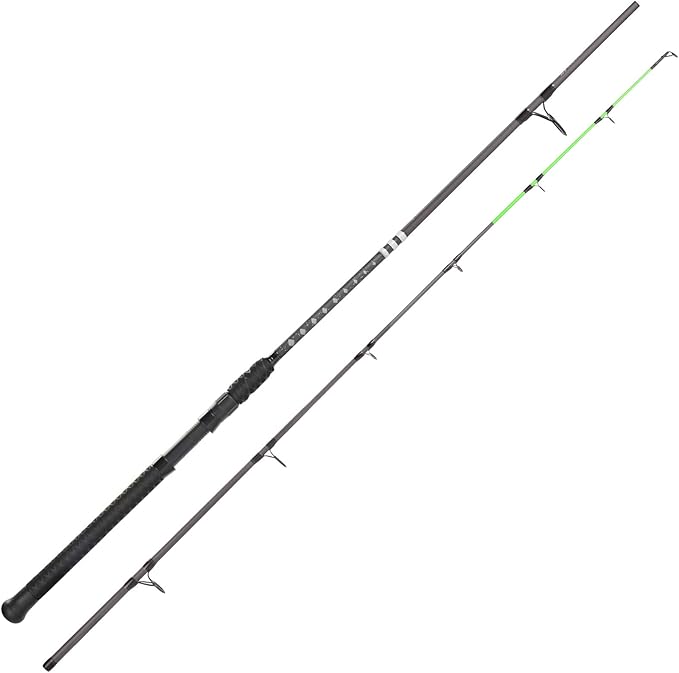 KastKing KONG Fishing Rod, Powerful, Lightweight S-Curve Graphite Rod Blanks, Nano Resin Technology, Stainless-Steel Double-Foot Guides w/Titanium Oxide Rings, Non-Slip Handles, Chartreuse Strike Tips