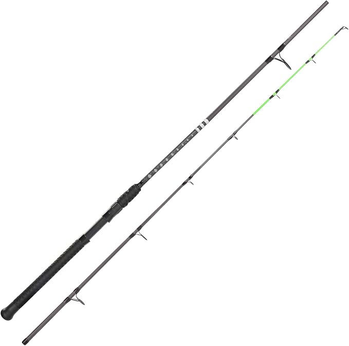 KastKing KONG Fishing Rod, Powerful, Lightweight S-Curve Graphite Rod Blanks, Nano Resin Technology, Stainless-Steel Double-Foot Guides w/Titanium Oxide Rings, Non-Slip Handles, Chartreuse Strike Tips