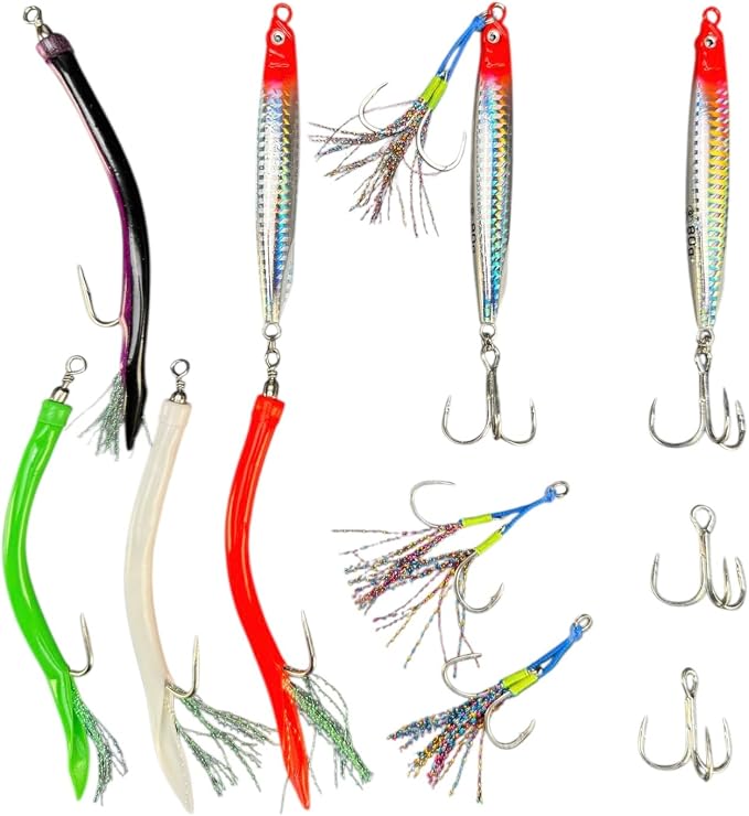 Saltwater Fishing Lures Fishing Jigs Fishing Spoons for Striped bass, Pompano, Spanish Mackerel ，Bluefish