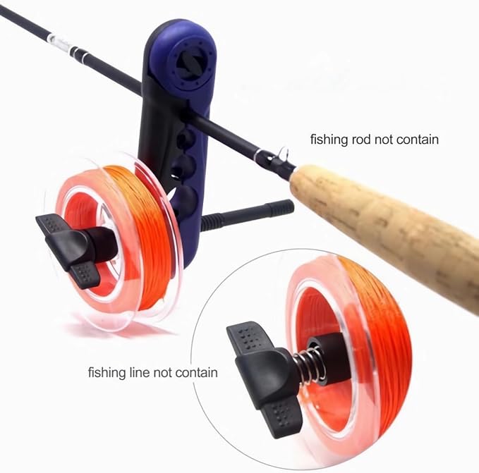 1Pack Mini Fishing Line Winder Spooler Machine,Portable Adjustable Detachable Spinning Reel Spool Spooling Station System, Baitcaster Multifunctional Line Winder Tool