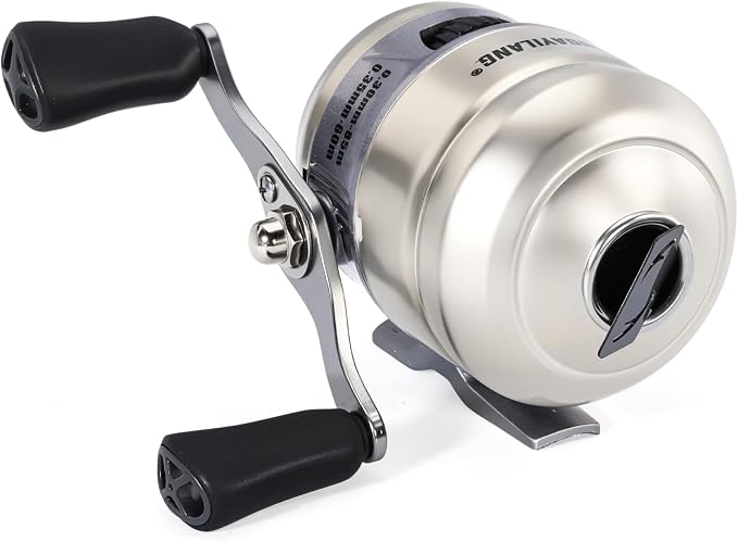 Sougayilang Spincast Fishing Reel, Size 30 Reel, Right or Left-Hand Retrieve, 3.9:1 Gear Ratio, Pre-spooled with Mono Fishing Line