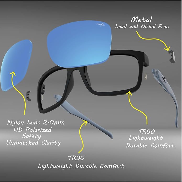 INFI Fishing Polarized Sunglasses for Men Driving Running Mirrored Glasses UV400 Protectiont