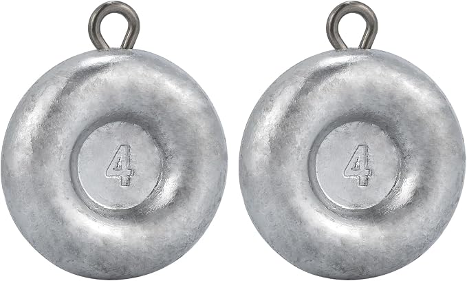 Dr.Fish Fishing Coin Sinkers Lead Fishing Weights Disc Weights No Roll Freshwater Saltwater River Bank Surf Fishing Catfishing