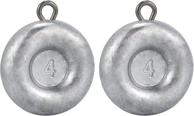 Dr.Fish Fishing Coin Sinkers Lead Fishing Weights Disc Weights No Roll Freshwater Saltwater River Bank Surf Fishing Catfishing