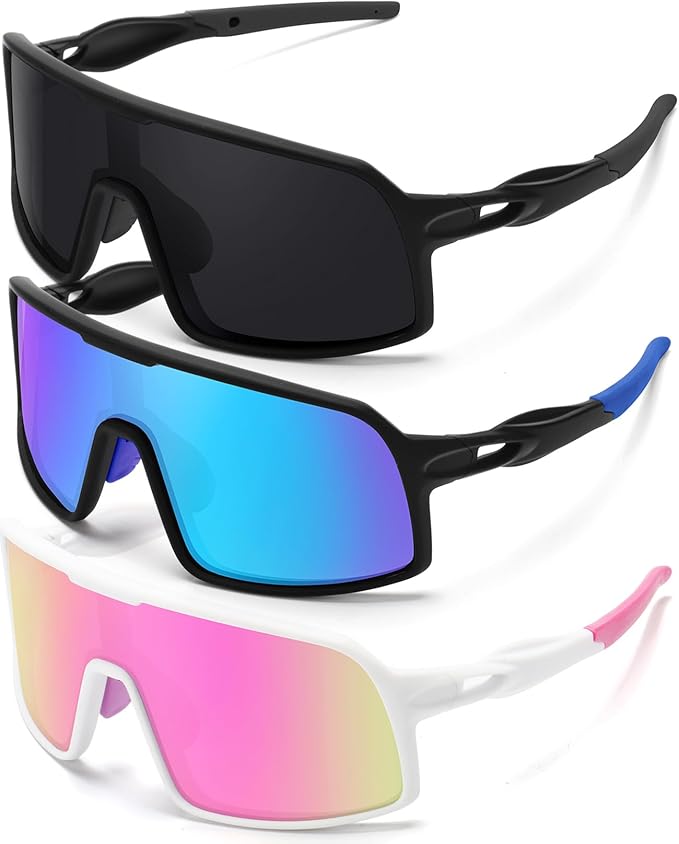 SEKKAF Polarized Sports Sunglasses for Men and Women Cycling Glasses UV Protection Goggles for Mountain Bike Running Fishing