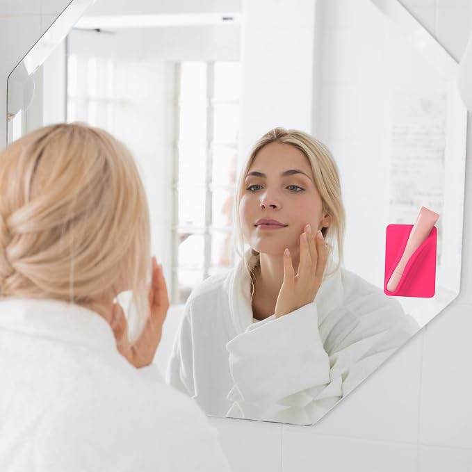 DOB SECHS Silicone Lip Holder for Cell Phone Lipstick Lip Glaze Phone Case Adhesive Back Stick On Holder for iPhone and Android Smartphone, Dark Peach